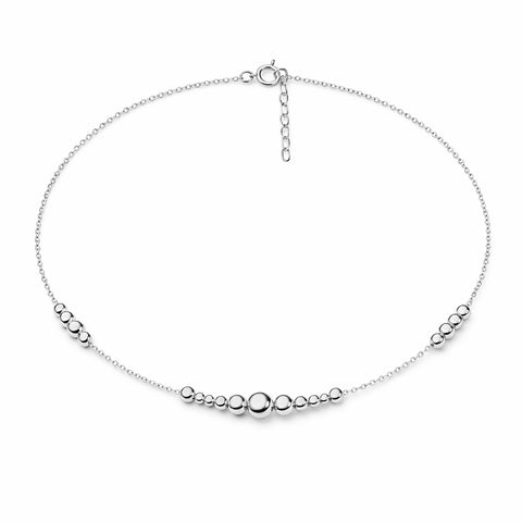 Nova Silver Beads Anklet