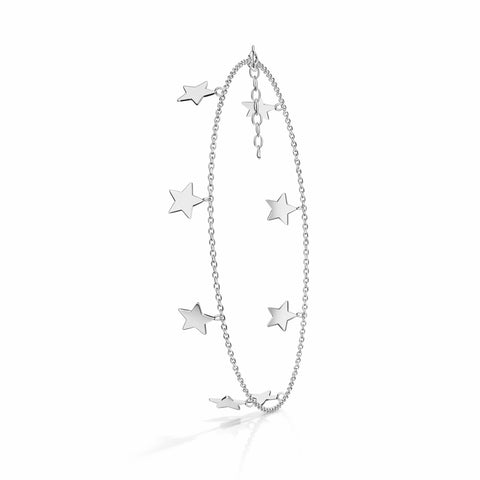 Aela Silver Star Anklet