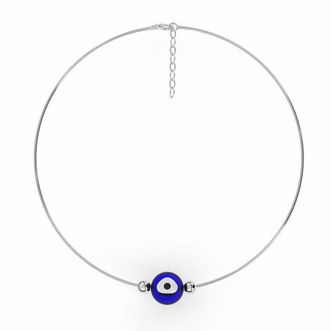 Nyra Silver Evil Eye Anklet