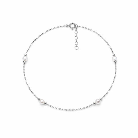 Nuni Silver Pearl Anklet