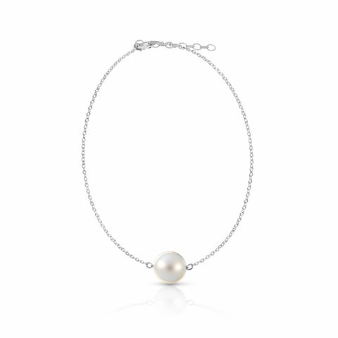 Enna Silver Pearl Anklet
