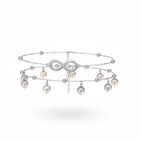 Eimi Silver Pearl Anklet