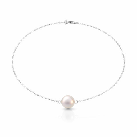 Enna Silver Pearl Anklet