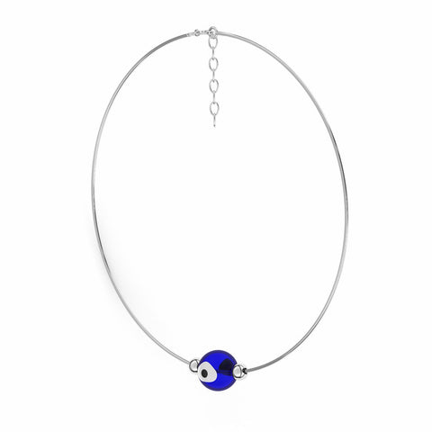 Nyra Silver Evil Eye Anklet