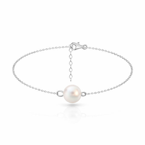Enna Silver Pearl Anklet