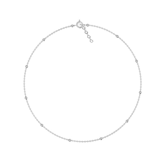 Qiva Silver Beads Anklet