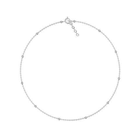 Qiva Silver Beads Anklet