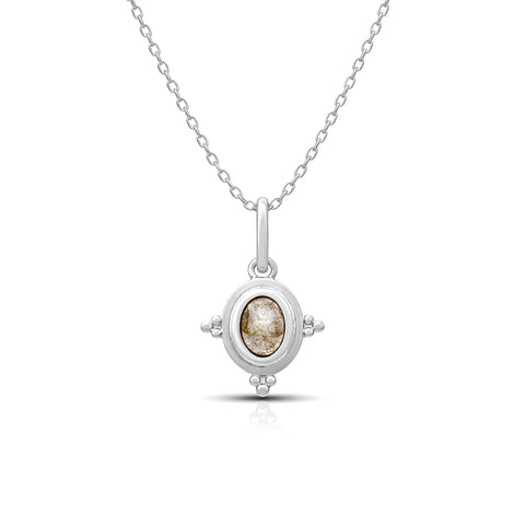 Zoe Sterling Silver Oval Labradorite Pendant