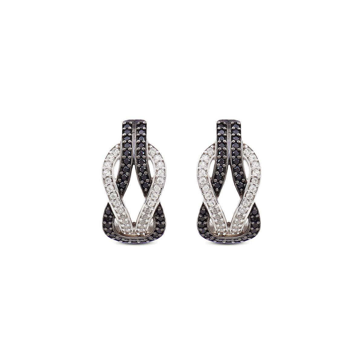 Bela Silver Black Spinel Earrings