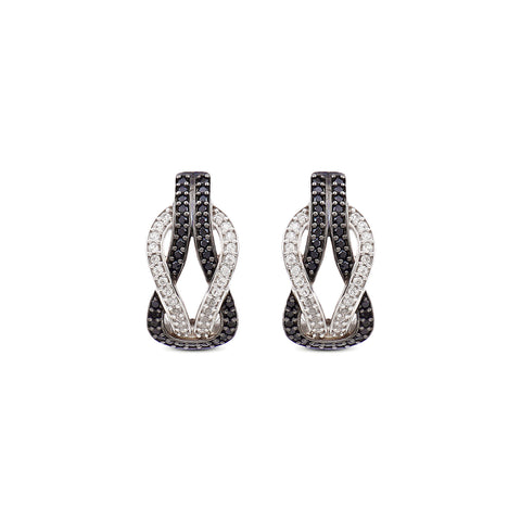 Bela Silver Black Spinel Earrings