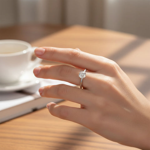 Kate Silver Diamond Adjustable Ring