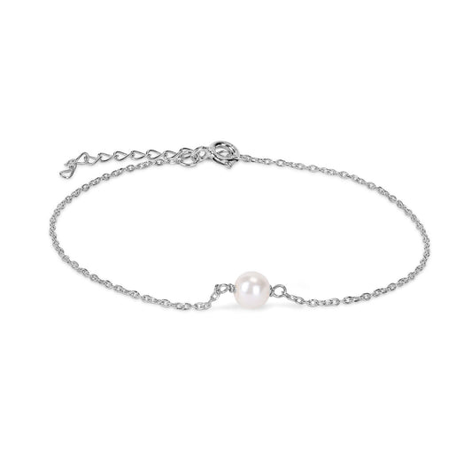 Esha Silver Pearl Bracelets