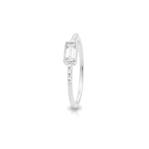 Mia Sterling Silver White Cubic Zirconia Ring