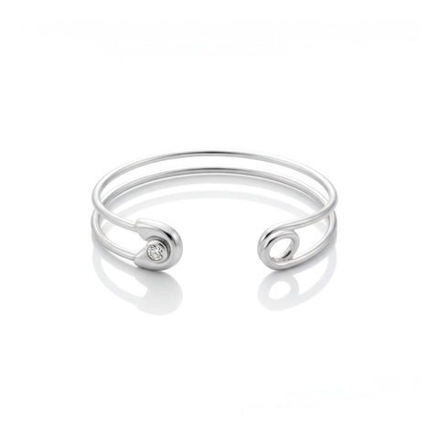 Mira Silver Cuff Bangle