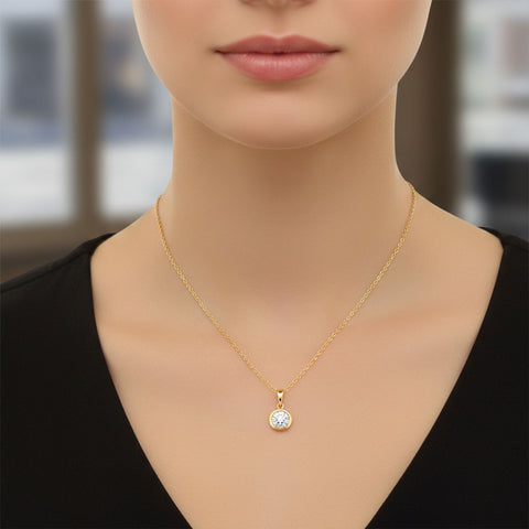 Gyra Silver Diamond Necklace
