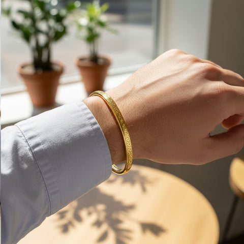 Mack Silver Bangle Bracelet
