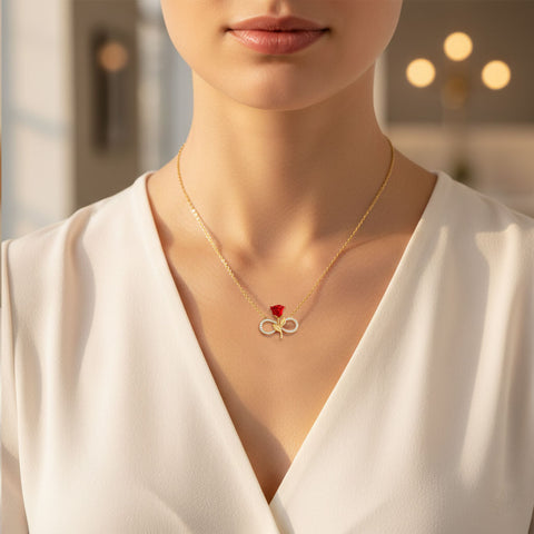 Mira Silver Zirconia Necklace