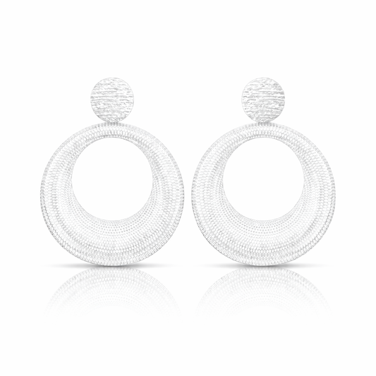 Kira Silver Circle Earrings