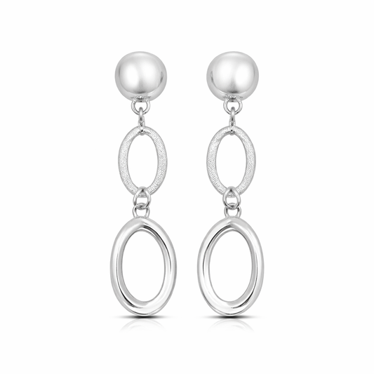 Cara Silver Organic Earrings