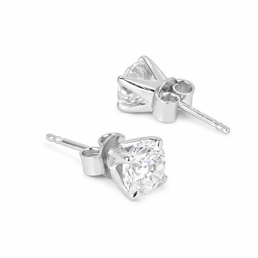Izea Silver Stud Earrings