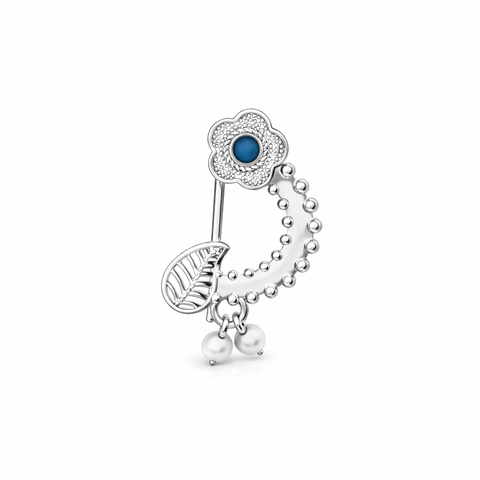 Liza Silver Pearl Nose Pin