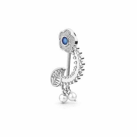 Liza Silver Pearl Nose Pin