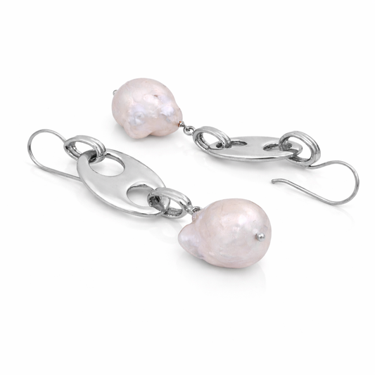 Rina Silver Pearl Earrings