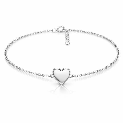 Cova Silver Heart Anklet