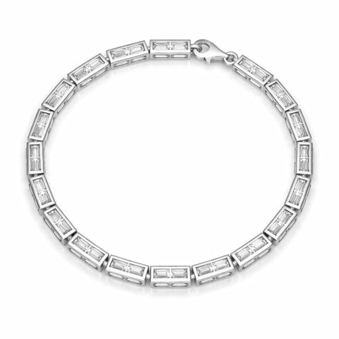 Cyan Silver Zirconia Bracelet