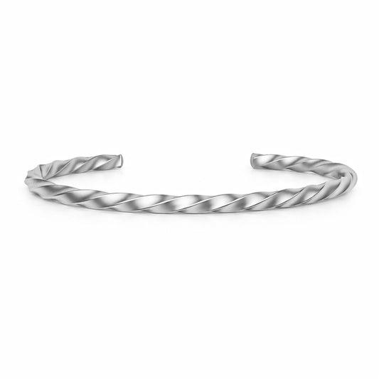Ruby Silver Bangle Bracelet