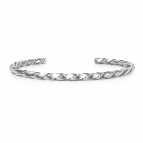 Ruby Silver Bangle Bracelet