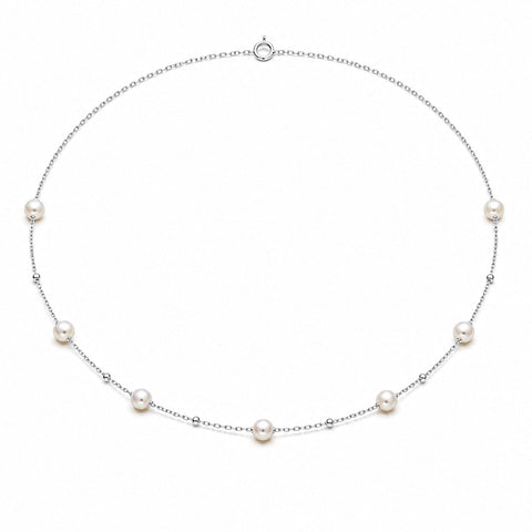 Joe Silver Pearl Necklace