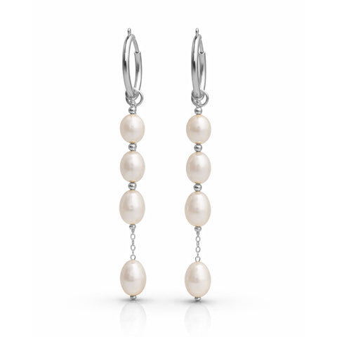 Alys Silver Pearl Earrings