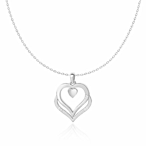 Nova Silver Heart Necklace