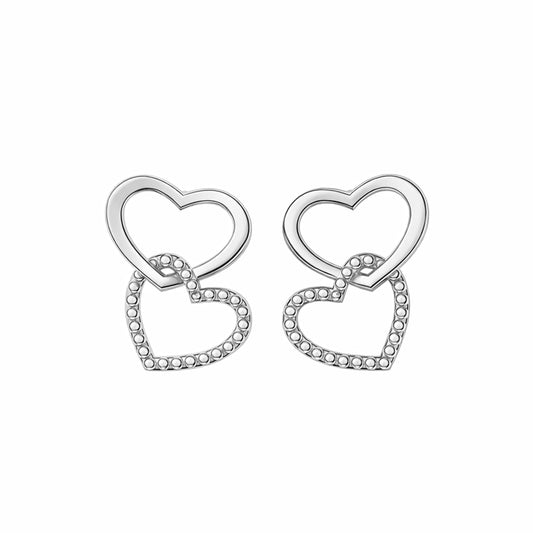 Lira Silver Heart Earrings
