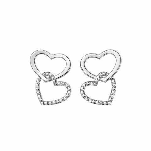 Lira Silver Heart Earrings
