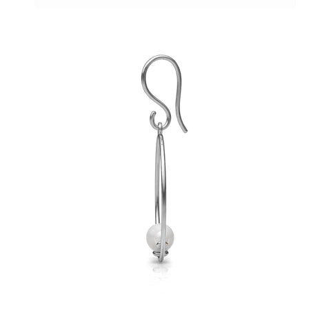 Aila Silver Synthetic Pearl Earrings