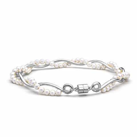 Mia Silver Pearl Bracelets