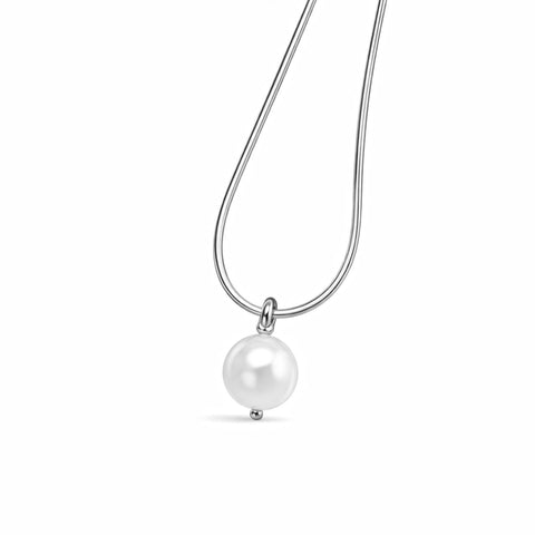 Zuri Silver Pearl Necklace