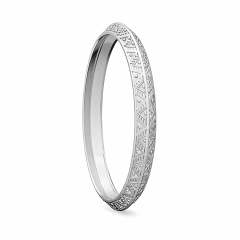 Ruby Silver Elegant Bangle