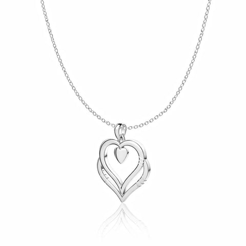 Nova Silver Heart Necklace