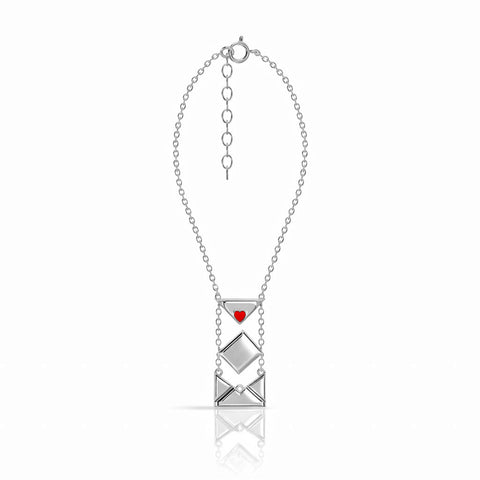 Kyra Silver Heart Necklace