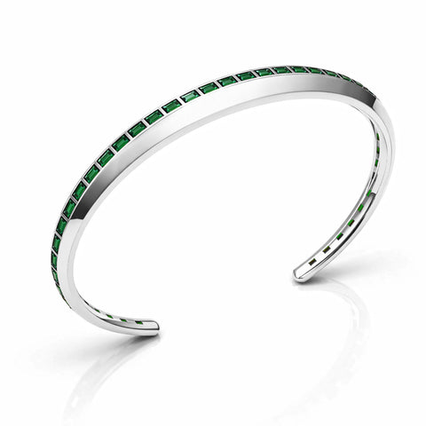 Kite Silver Zirconia Bangle