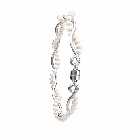 Mia Silver Pearl Bracelets