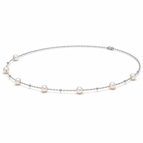 Joe Silver Pearl Necklace