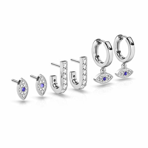 Demi Silver Earrings Set