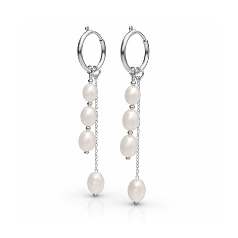 Alys Silver Pearl Earrings