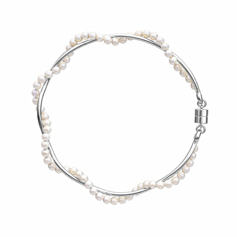 Mia Silver Pearl Bracelets
