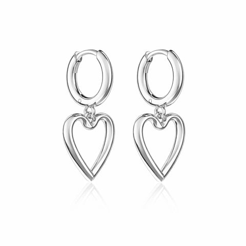 Peri Silver Heart Earrings