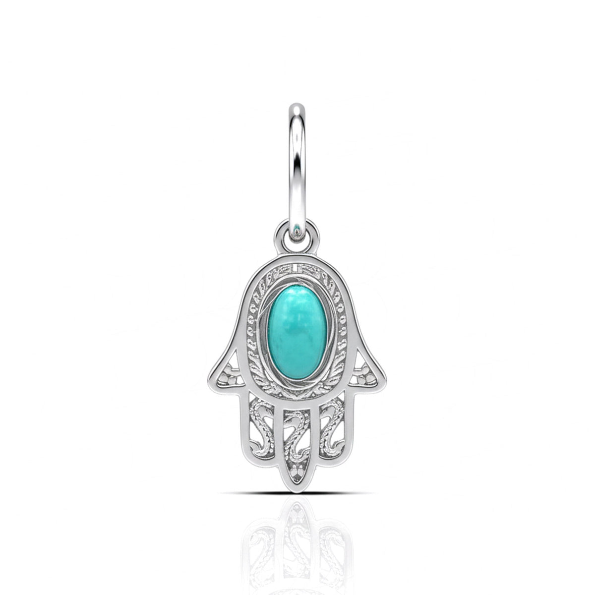Lily Silver Turquoise Pendant